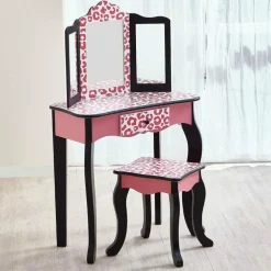 Fashion Leopard Prints Gisele Play Vanity Set - Pink / Black