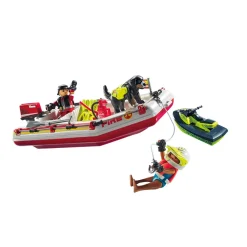 Fireboat with Water Scooter Playset