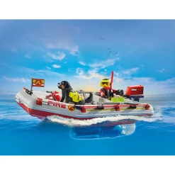 Fireboat with Water Scooter Playset