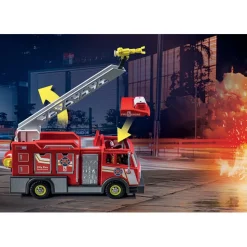 Fire Truck with Accessories and 2 Figures
