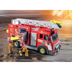 Fire Truck with Accessories and 2 Figures