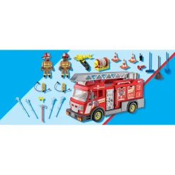 Fire Truck with Accessories and 2 Figures