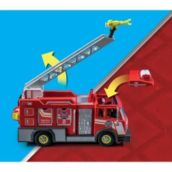 Fire Truck with Accessories and 2 Figures
