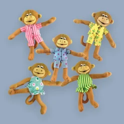 Five Little Monkeys Finger Puppet Playset