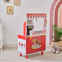 Flip & Fry Wooden Burger Shop with 29 Pcs Accessories