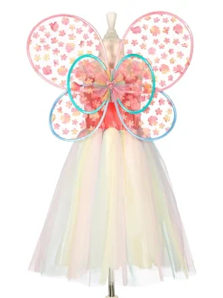 Flora Dress & Wings Set (Green) - 8-10 Years