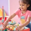 Florida Amusement Park Wooden Activity Table with 6 Mini-Games