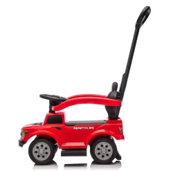 Ford Raptor 3-in-1 Push Ride On Toy Car - Red