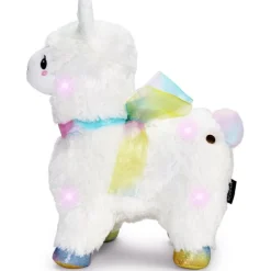 12" Glow Brights LED with Sound Alpaca Plush - Cream