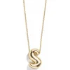 Gold Bubble Initial Necklace - S