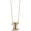 Gold Bubble Initial Necklace - I