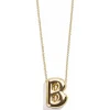 Gold Bubble Initial Necklace - B