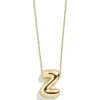 Gold Bubble Initial Necklace - Z