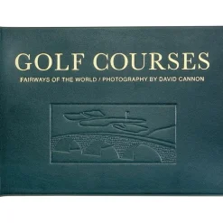 Golf Courses: Fairways of the World Book in Green Bonded Leather
