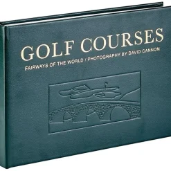 Golf Courses: Fairways of the World Book in Green Bonded Leather