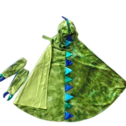 Green/Blue Dragon Cape with Claws - Size 5-6 Years