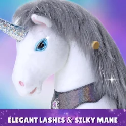 Grey Unicorn Model Y Ride on Toy - 3-4 Years