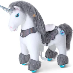 Grey Unicorn Model Y Ride on Toy - 3-4 Years