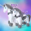 Grey Unicorn Model Y Ride on Toy - 4-7 Years