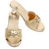 High-Heel Ellina Slipper (Gold) - Size 10-11