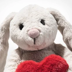 Hoppie Rabbit Grey Plush with Heart - 6