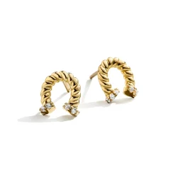 Horseshoe 18k Gold Kids' Earrings