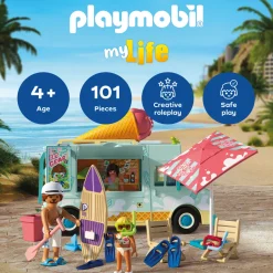 Ice Cream Truck with Surf Shop Playset