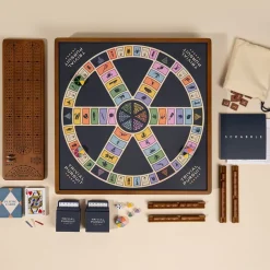 3-in-1 Premium Game Collection Scrabble Trivial Pursuit and Cribbage