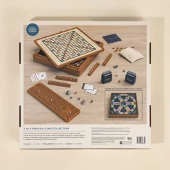 3-in-1 Premium Game Collection Scrabble Trivial Pursuit and Cribbage