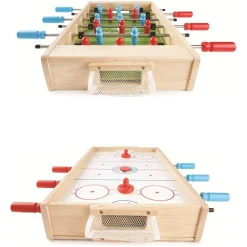2 in 1 Tabletop Game: Foosball & Hockey
