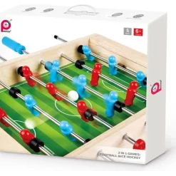 2 in 1 Tabletop Game: Foosball & Hockey
