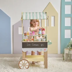 Jolly Pals Wood Ice Cream Stand with 33 Accessories and Chalkboard