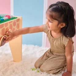 Jungle Giraffe 2-in-1 Wooden Activity Table + 23 Accessories & 1 Car