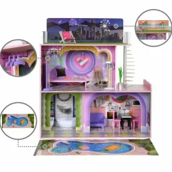 Kids Dreamland Sunset 3-Level Dollhouse Set for 12
