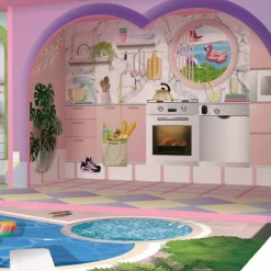 Kids Dreamland Sunset 3-Level Dollhouse Set for 12