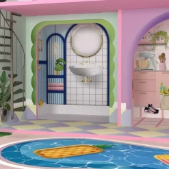 Kids Dreamland Sunset 3-Level Dollhouse Set for 12