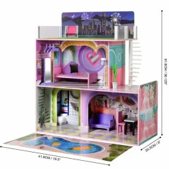 Kids Dreamland Sunset 3-Level Dollhouse Set for 12