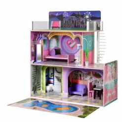Kids Dreamland Sunset 3-Level Dollhouse Set for 12