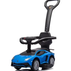 Lamborghini 3-in-1 Push Ride On Toy Car - Blue