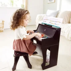 Learn with Lights Black Piano & Stool