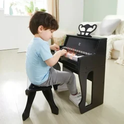 Learn with Lights Black Piano & Stool