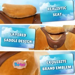 Light Brown Horse Model Y Ride on Toy - Age 3-4 Years