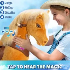 Light Brown Horse Model Y Ride on Toy - Age 3-4 Years