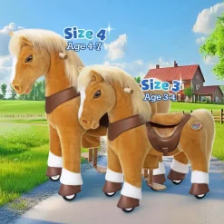 Light Brown Horse Model Y Ride on Toy - 4-7 Years