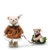 Limited Edition Mama Teddy Bear and Cub Plush on the Holly Express