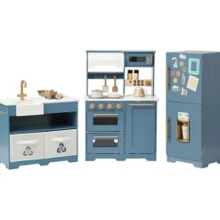 Little Chef Atlanta Modular Play Kitchen - Blue/Gold