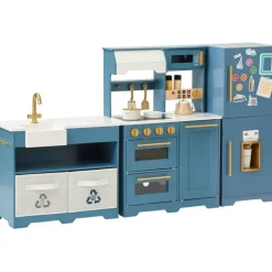 Little Chef Atlanta Modular Play Kitchen - Blue/Gold