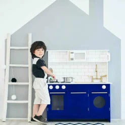 Little Chef Berlin Modern Play Kitchen - White / Blue