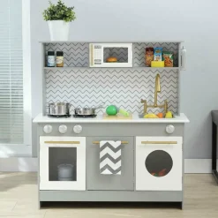Little Chef Berlin Modern Play Kitchen - Grey / White