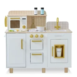Little Chef Hampton Wooden Play Kitchen with Ice Dispenser & Sink - White